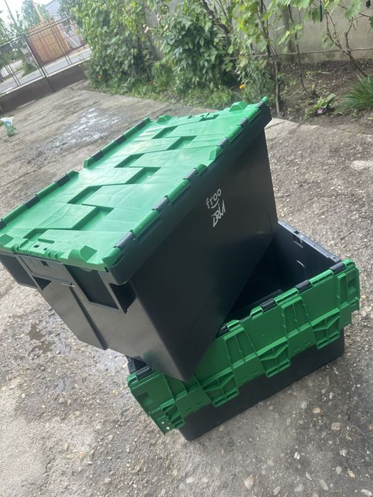 Lazi plastic/cutii plastic cu capac 60x40x37