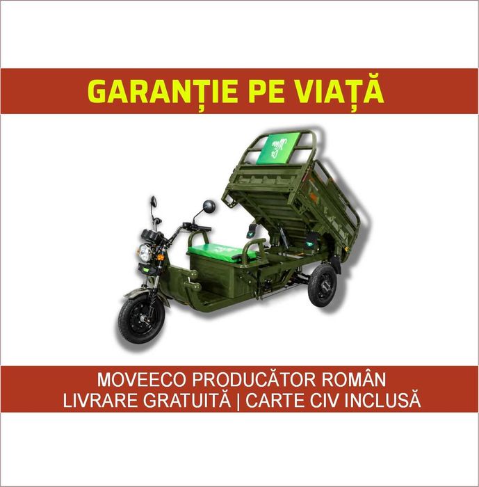 Triciclu Cargo 500 EEC MoveEco - Omologat - Fabricat in ROMANIA