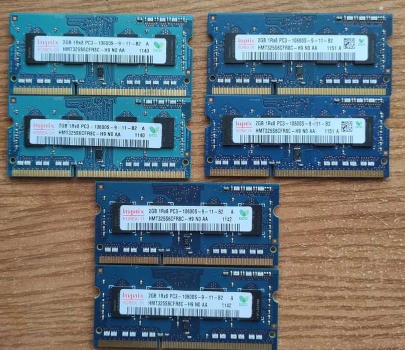 ОЗУ для ноутбука Hynix| Samsung| SO DIMM| DDR3| 1333 MHz| 2 Gb