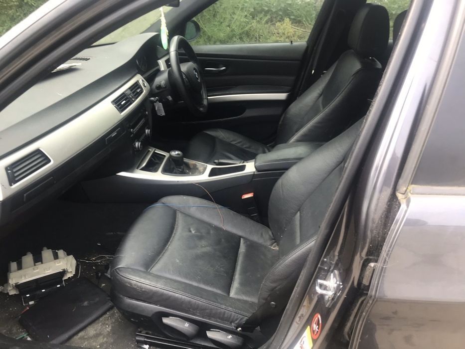 Interior scaune piele neagra bmw seria 3 e91