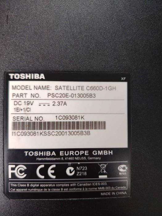 Toshiba satellite c660d