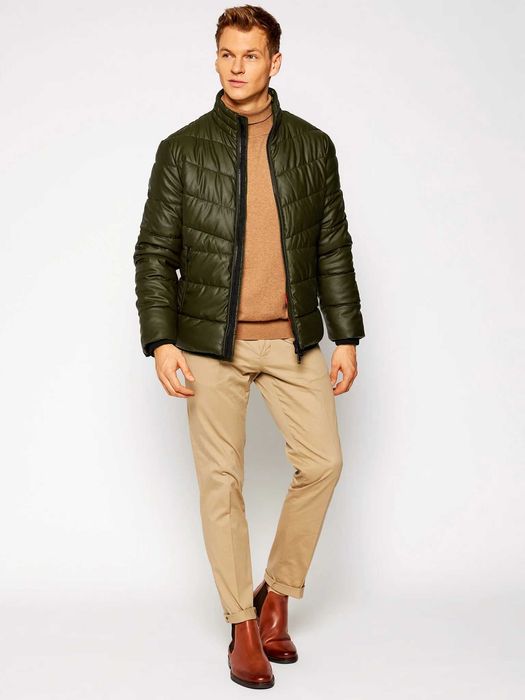 Guess Faux Leather Jacket ОРИГИНАЛ мъжко зимно кожено яке/еко кожа - М