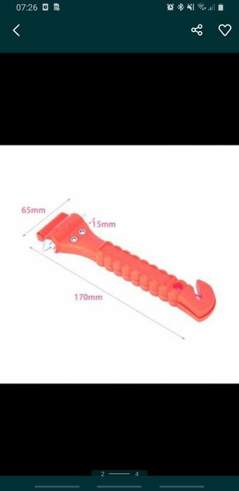 Молоток аварий С ЛЕЗВИЕМ