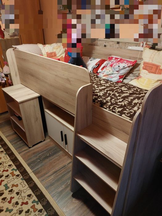 Set Mobila Dormitor tineret Irim Young, 203,7x106x126 cm