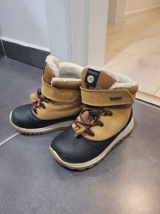 Ghete de iarna cu tehnologie Gore-Tex, Negru, Maro Ocru, 26 EU