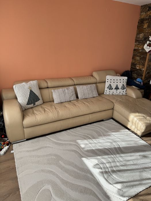 Диван естествена кожа / Кожен диван