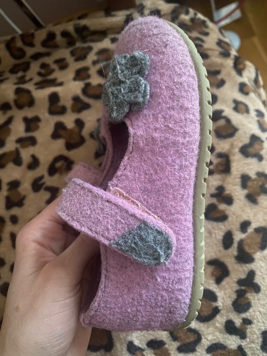 Papuci din lana, 16 cm interior