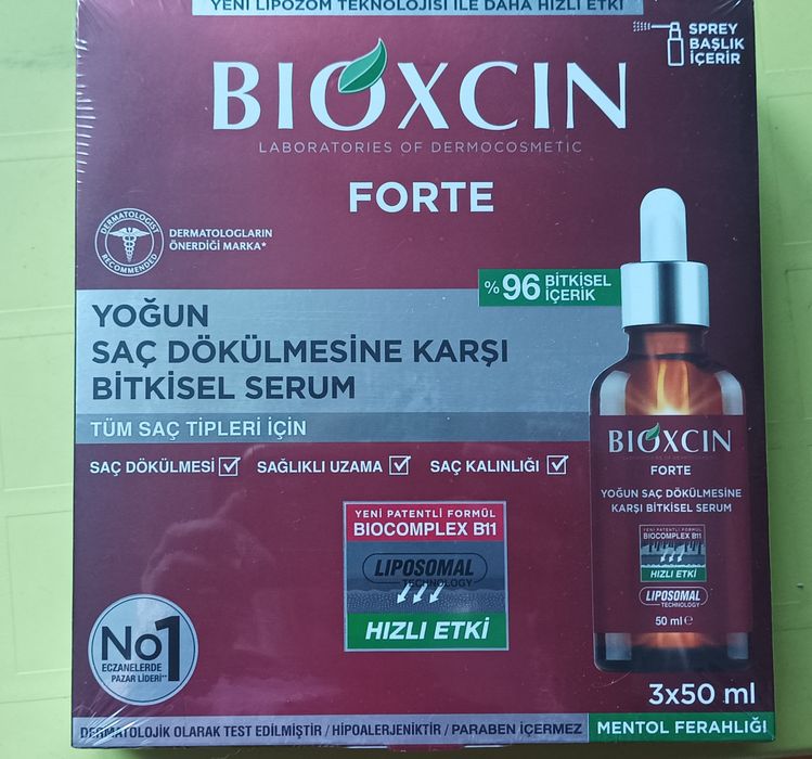 Шампоан серум Биоксин Bioxcin Forte силен косопад промо комплект 3 бр