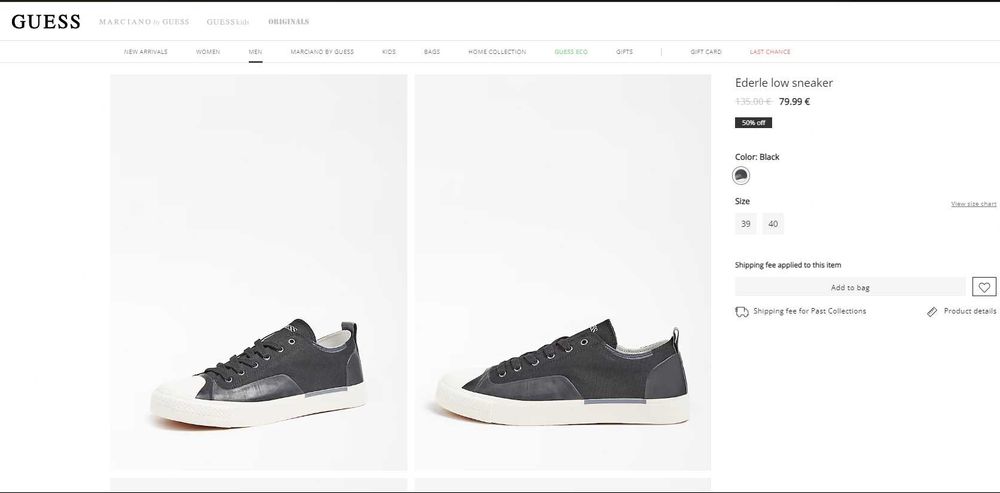 Обувки Guess Ederle, 45 номер, нови, оригинални.