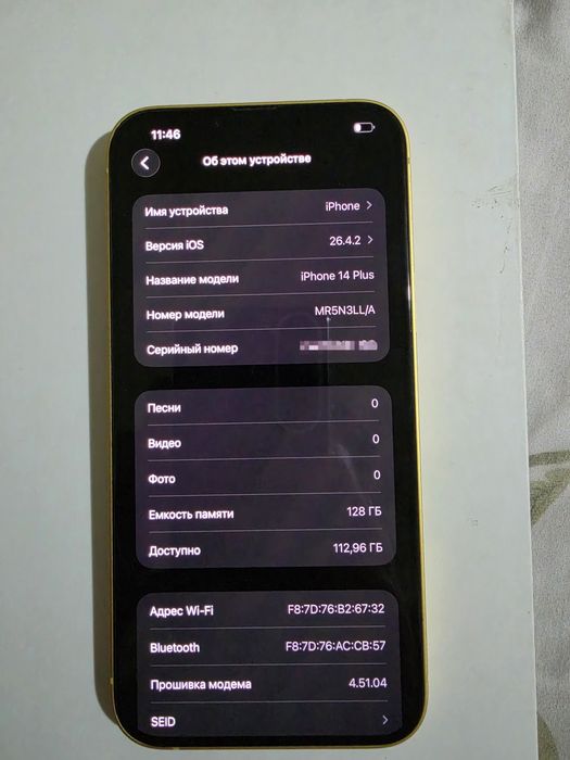 Iphone 14 plus LLA 128GB E-SIM