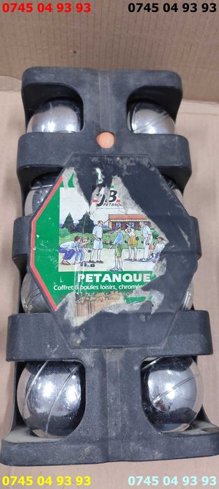 joc PENTANQUE 8 bile inox profesional