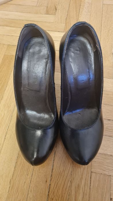 Pantofi piele naturala toc 12 cm 35