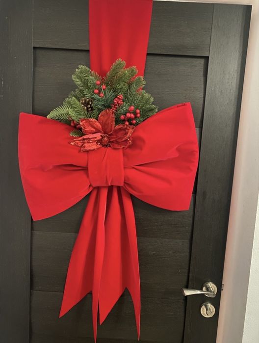 Decoratiune fundă dublă catifea pentru usă,pe albele parti ale usii