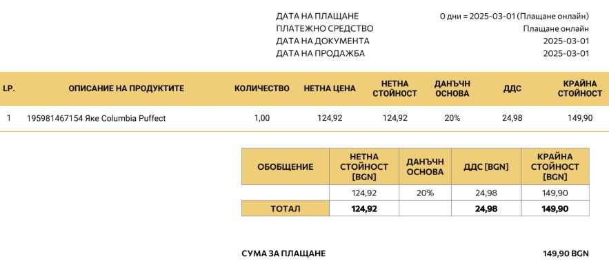 Дамско зимно яке Columbia, р-р S