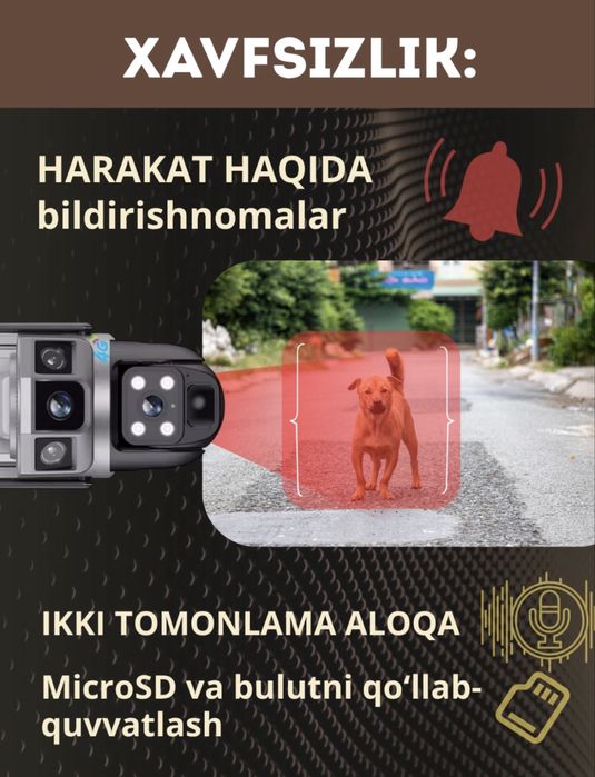 camera kamera 4G smart camera kuzatuv kamerasi