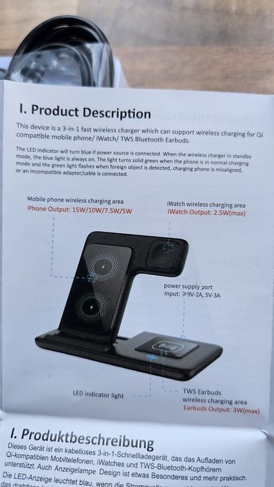 Dock incarcare wireless apple smartwatch, casti si smartphone