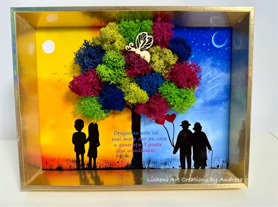 Tablouri cu licheni stabilizati