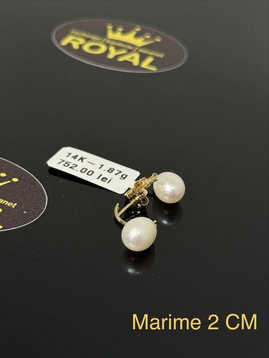 Bijuteria ROYAL : Cercei AUR 14K NOU / 1.87 GR