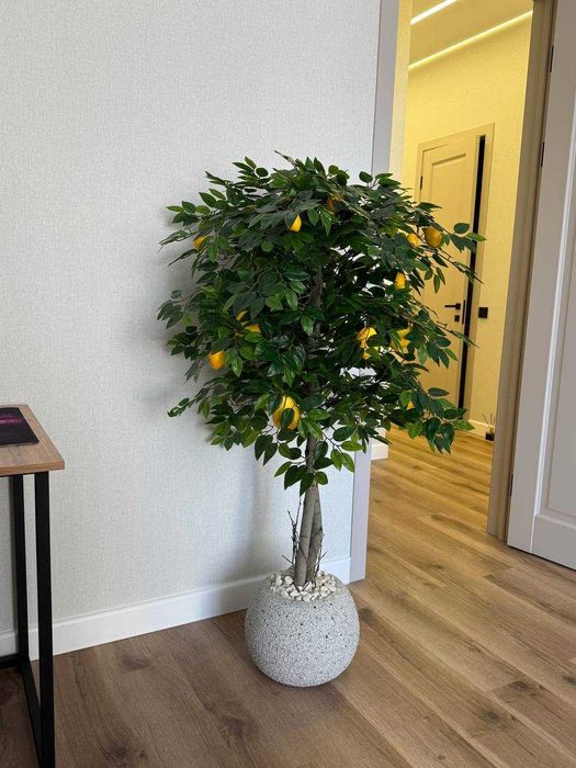 Искусственные лимоны и мандарины — сочные интерьерные деревья