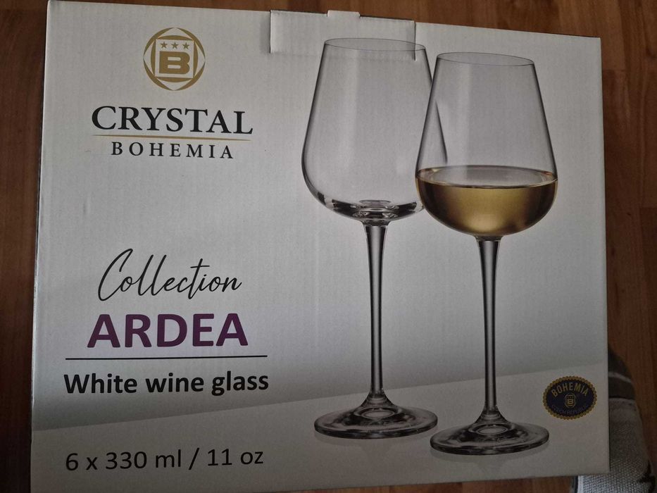 Set de 6 pahare vin Crystal Bohemia – colecția Ardea (330 ml)