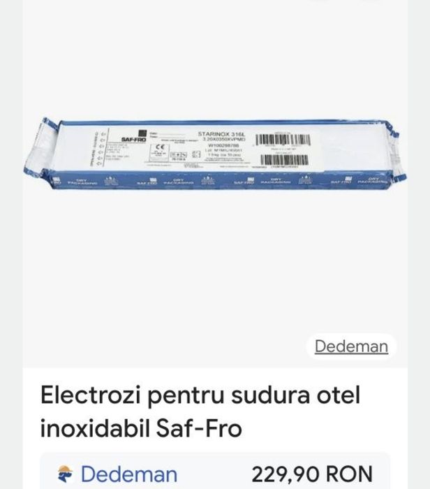 Electrozi inox 2,5