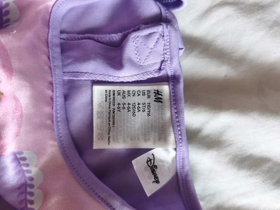 Рокля Рапунцел от H&M, размер 4-6 г