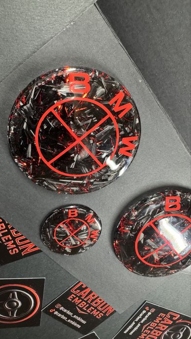 Персонализирани емблеми 82мм,78мм,74мм и 45мм BMW (carbon)