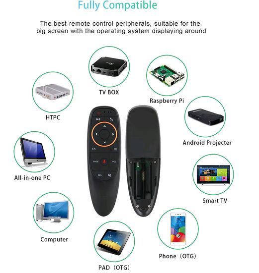 Безжично дистанционно G10s Жироскопично, Air Mouse Въздушна мишка WiFi