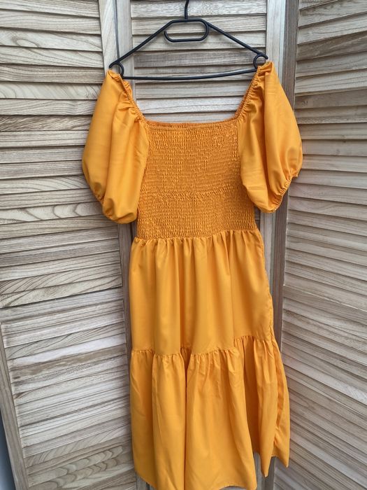 Rochie lungă portocalie