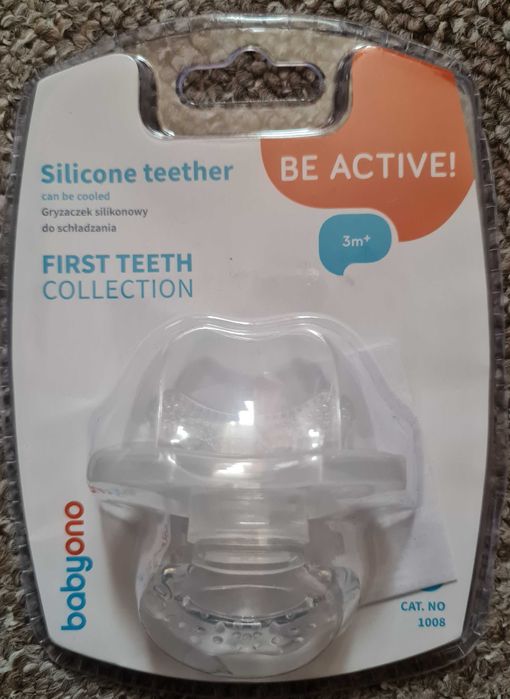 Suzeta de silicon pt. copii pt. dentitie, noua, sigilata (pt ros)