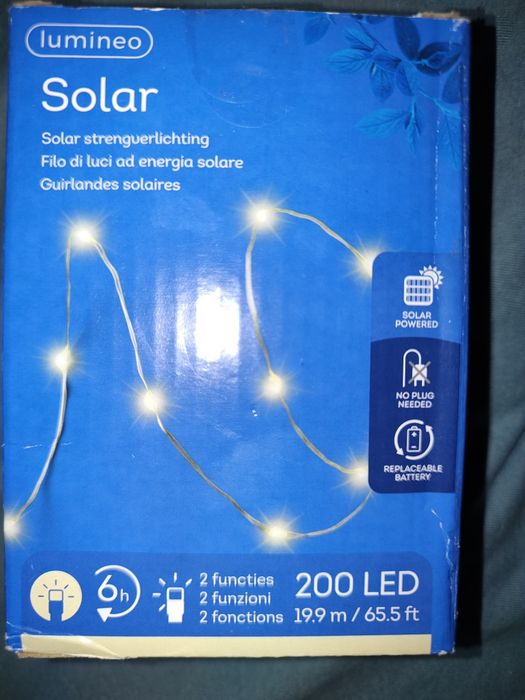 Ghirlanda de lumină solară cu leduri 20 m