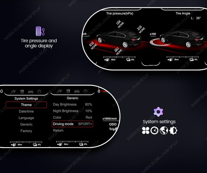 Ceasuri digitale Bmw Seria 3 E90,E91,E92,Seria5 E60,E61,E70,E71,X5,X6