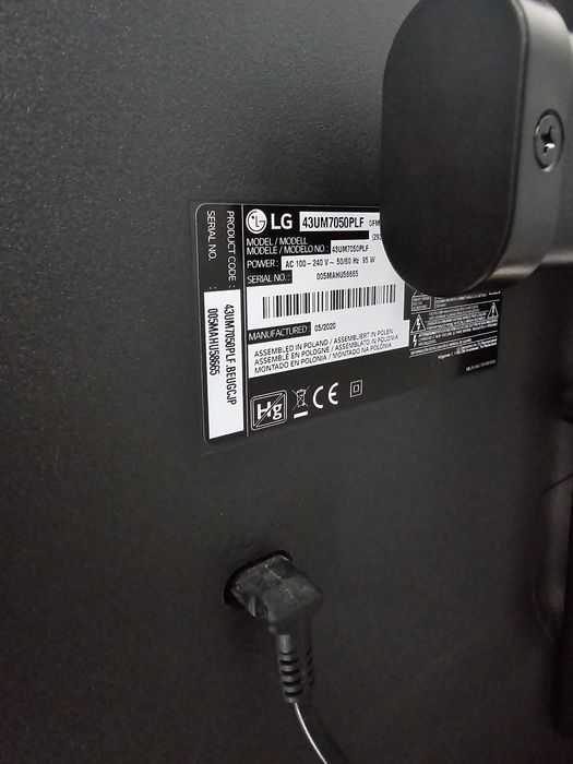 Vand televizor LG 4k, diagonala  108cm + suport tv