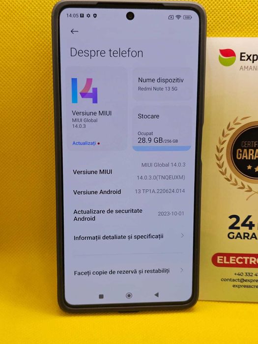 Telefon Xiaomi Redmi Note 13 5G (Ag29 Siraj b.34591.1) Garantie 2 ani