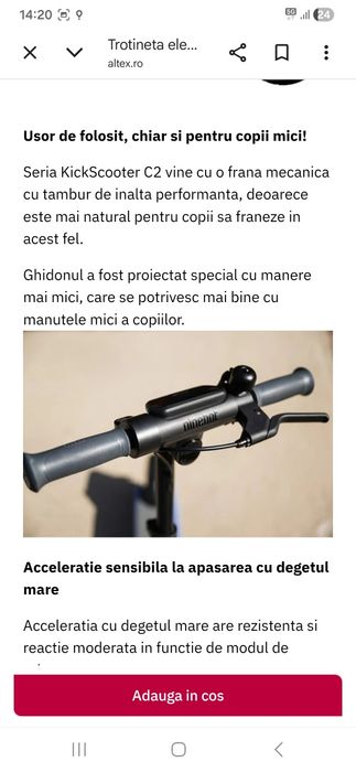 Vând trotineta electrica copii