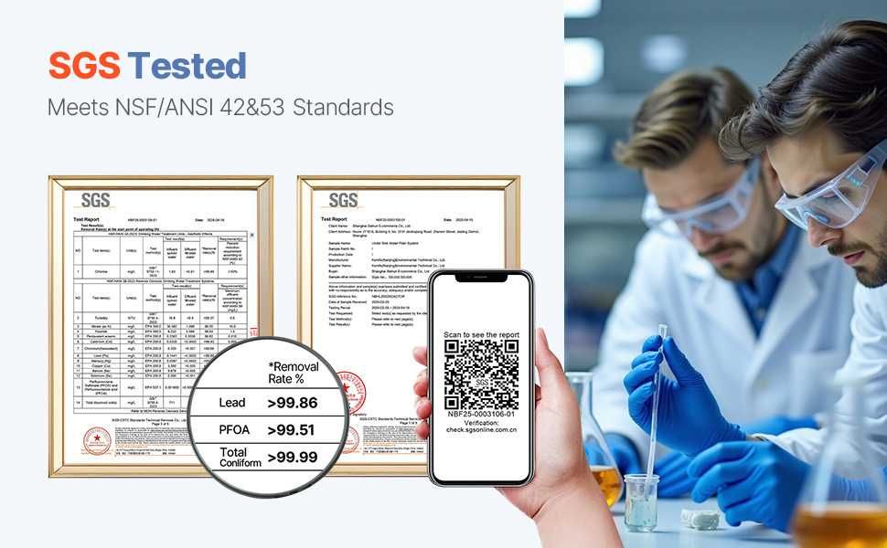 VEVOR Система за обратна осмоза 800 GPD, 8-степенна, безрезервоарна