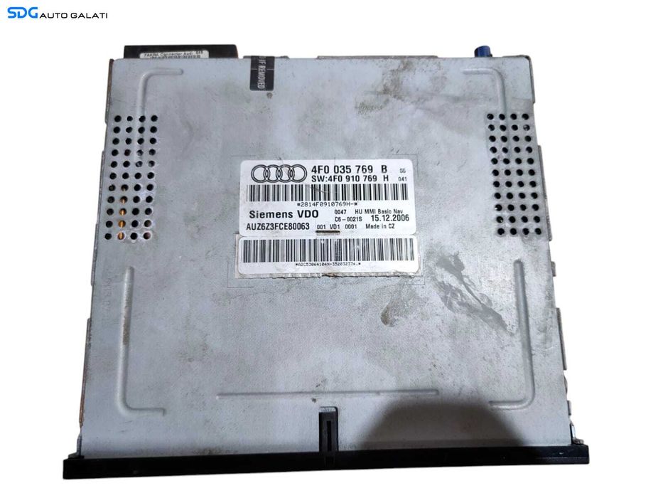 Unitate Radio CD Navi Navigatie Audi A6 C6 2004 - 2011 Cod 4F0035769B 4F0910769H [L5584]