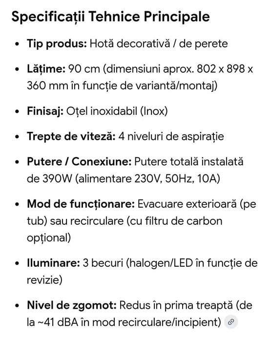 Hotă decorativă DeDietrich