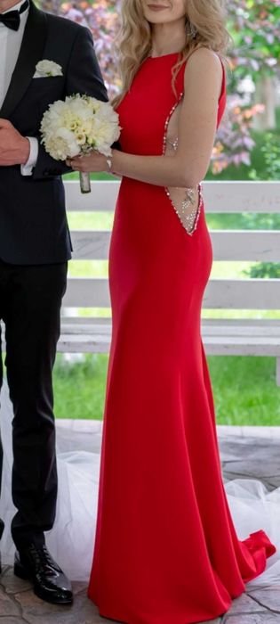 Rochie de nasa, lunga rosie