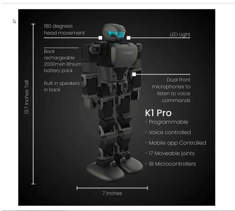 Программируемый робот Robosen Interstellar Scout K1 Pro Humanoid Robot