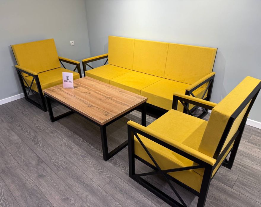 Мягка мебель в стиле лофт Диван кресло лофт комплект мебели