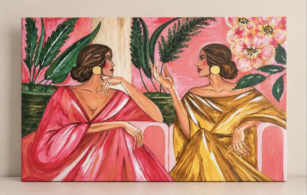 Авторская картина Velvet conversations 60*90 см