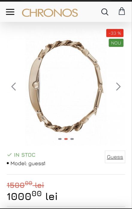 Ceas Guess dama stil bratara