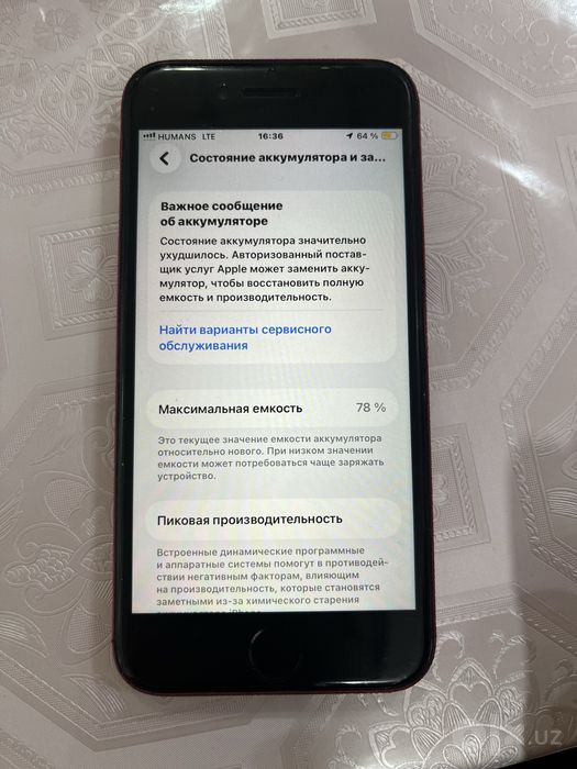 Iphone se 2020 64tali sim e-sim 78%