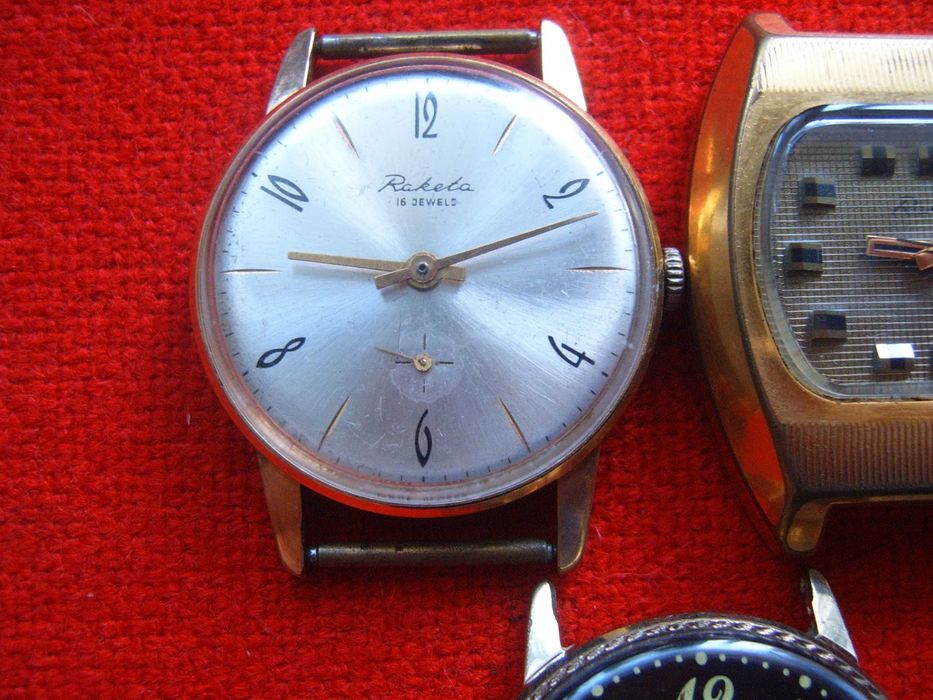 Raketa Ракета мъжки ръчни позлатени часовници СССР