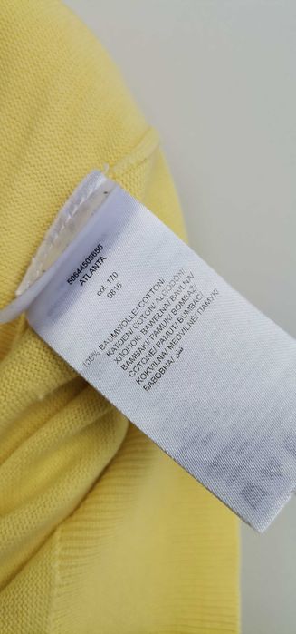 Pulover bărbați Christian Berg mărimea L 100%bumbac galben lemon