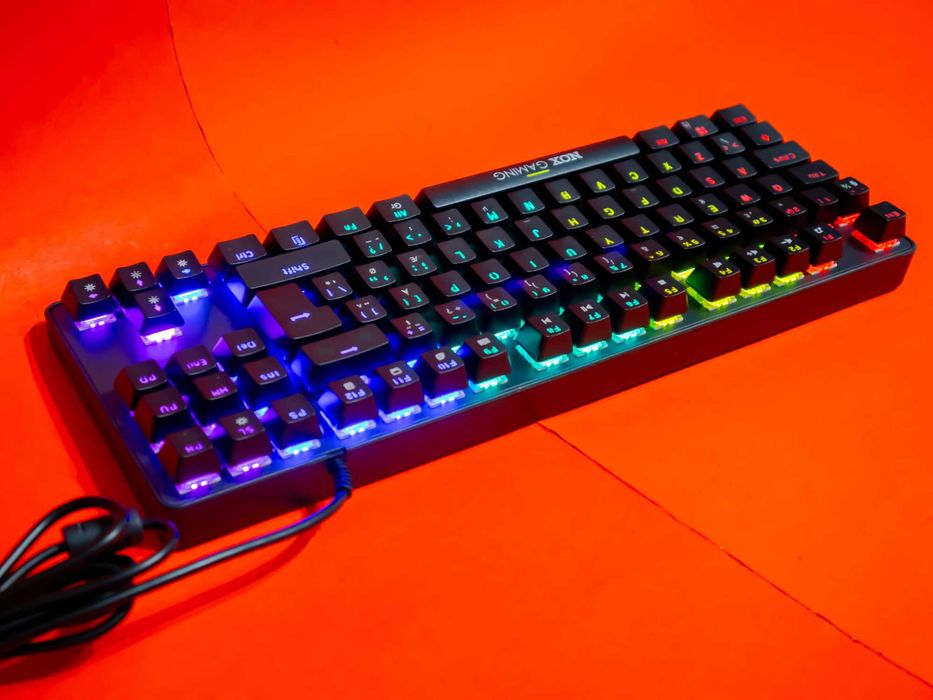 Механична геймърска клавиатура Nox Scavenger TKL, RGB подсветка, сини суичове (Blue Switch)