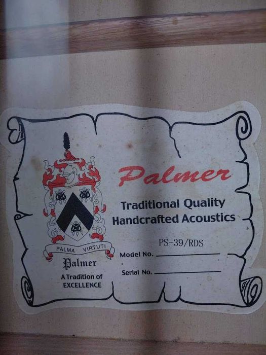 Акустическая гитара Palmer PS-39 RDS с чехлом