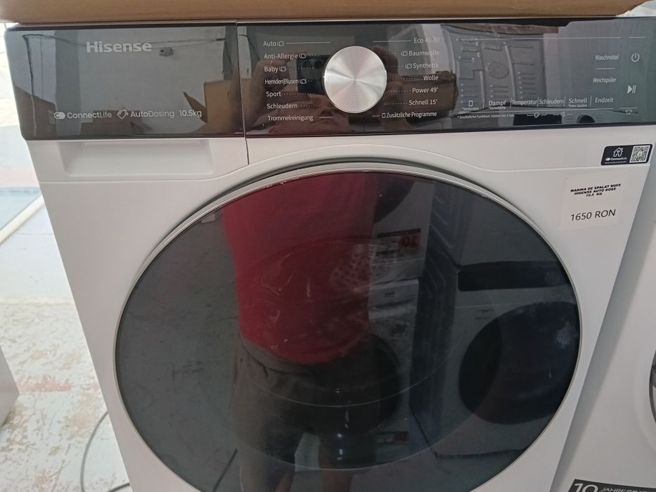 Mașină de spălat rufe Hisense auto-dose 10.5 kg