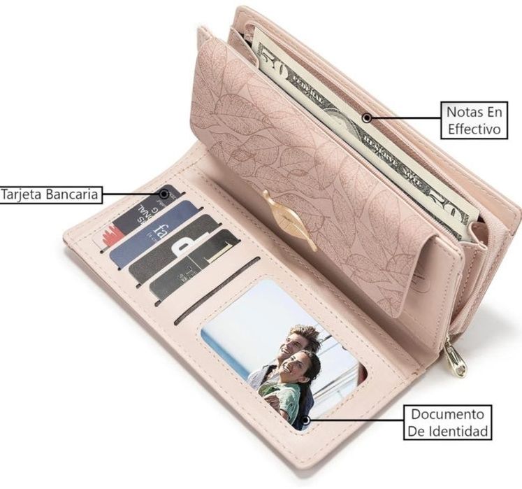 Розовое портмоне